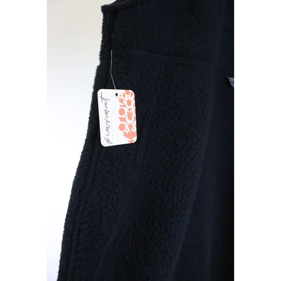 Free People, Hit The Slopes Salopette, Fleece Adjustable Straps Black Size L NWT - Picture 3 of 13